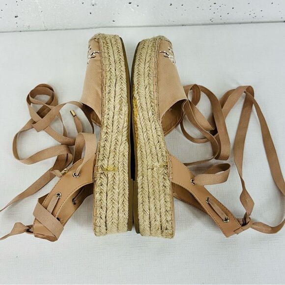 Nanette Lepore Size 8 Being Tie Ankle Ballet Esperdrilles Flats Shoes - Picture 8 of 15